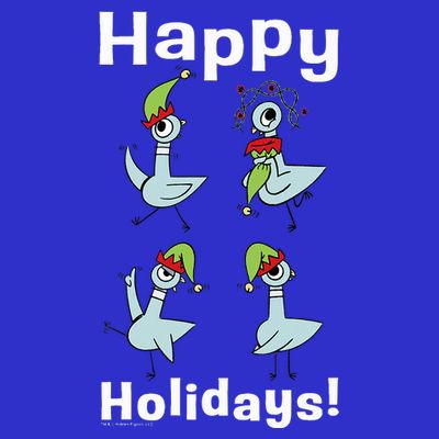 The Pigeon Happy Holidays Christmas Pigeon T-Shirt