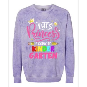  This Princess Is Going To Kindergarten Back To School Colorblast Crewneck Sweatshirt