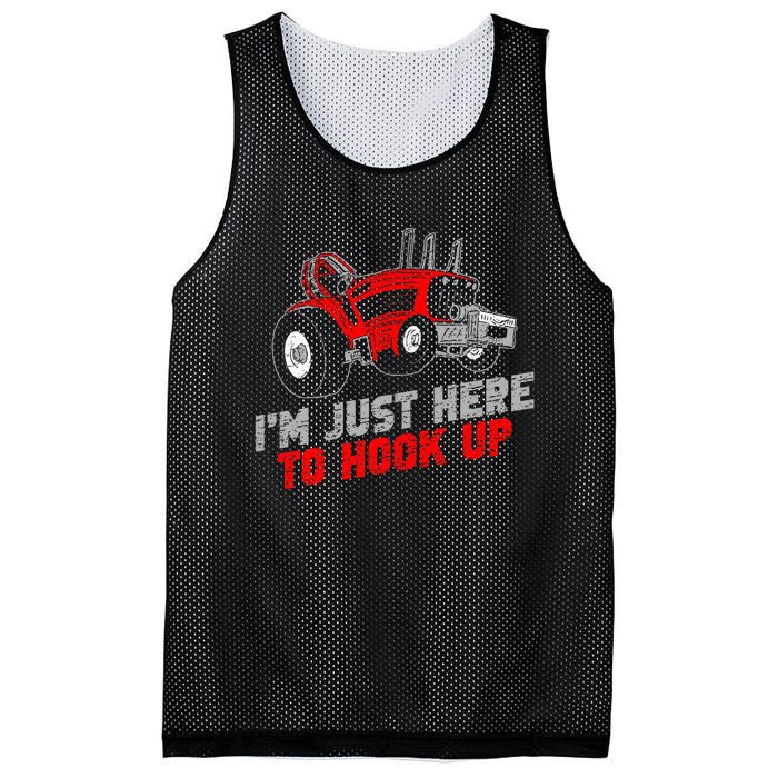 Tractor Pulling IM Just Here To Hook Up Mesh Reversible Basketball Jersey Tank