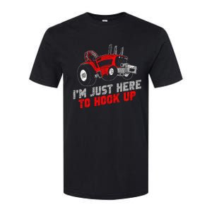 Tractor Pulling IM Just Here To Hook Up Softstyle CVC T-Shirt