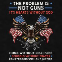 The Problem Is Not Guns ItS Hearts Without God Ladies PosiCharge Tri-Blend Wicking Tank