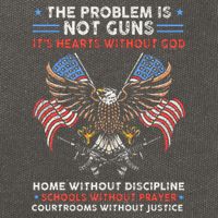 The Problem Is Not Guns ItS Hearts Without God Cotton Canvas Backpack