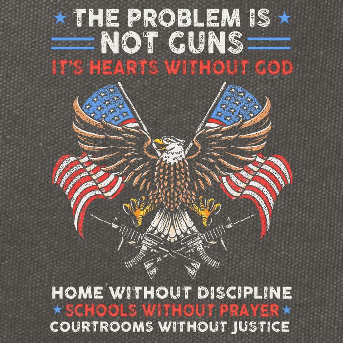 The Problem Is Not Guns ItS Hearts Without God Cotton Canvas Backpack