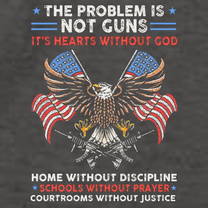 The Problem Is Not Guns ItS Hearts Without God Vector Backpack