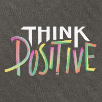 Think Positive Inspirational Cotton Canvas Backpack