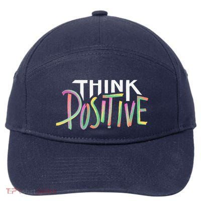 Think Positive Inspirational 7-Panel Snapback Hat