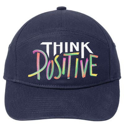 Think Positive Inspirational 7-Panel Snapback Hat