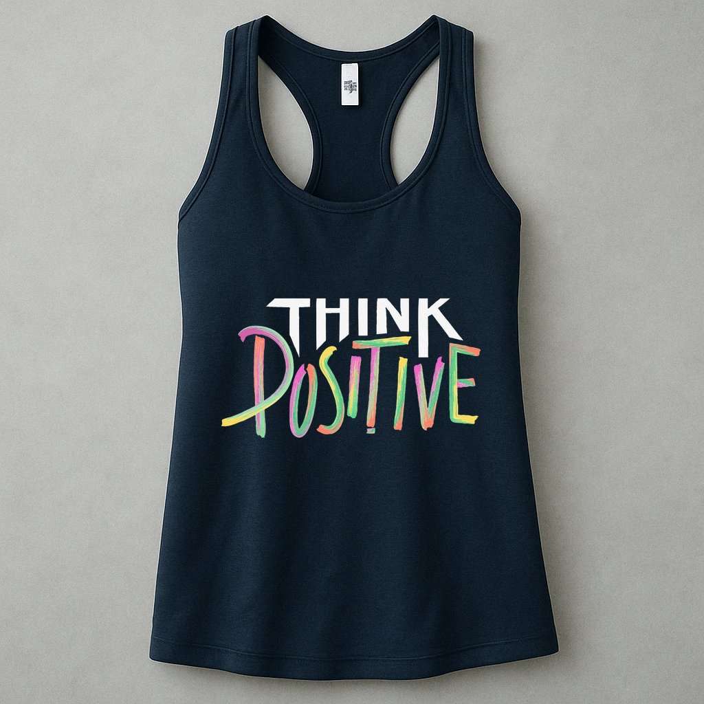 Think Positive Inspirational Womens Tank Top