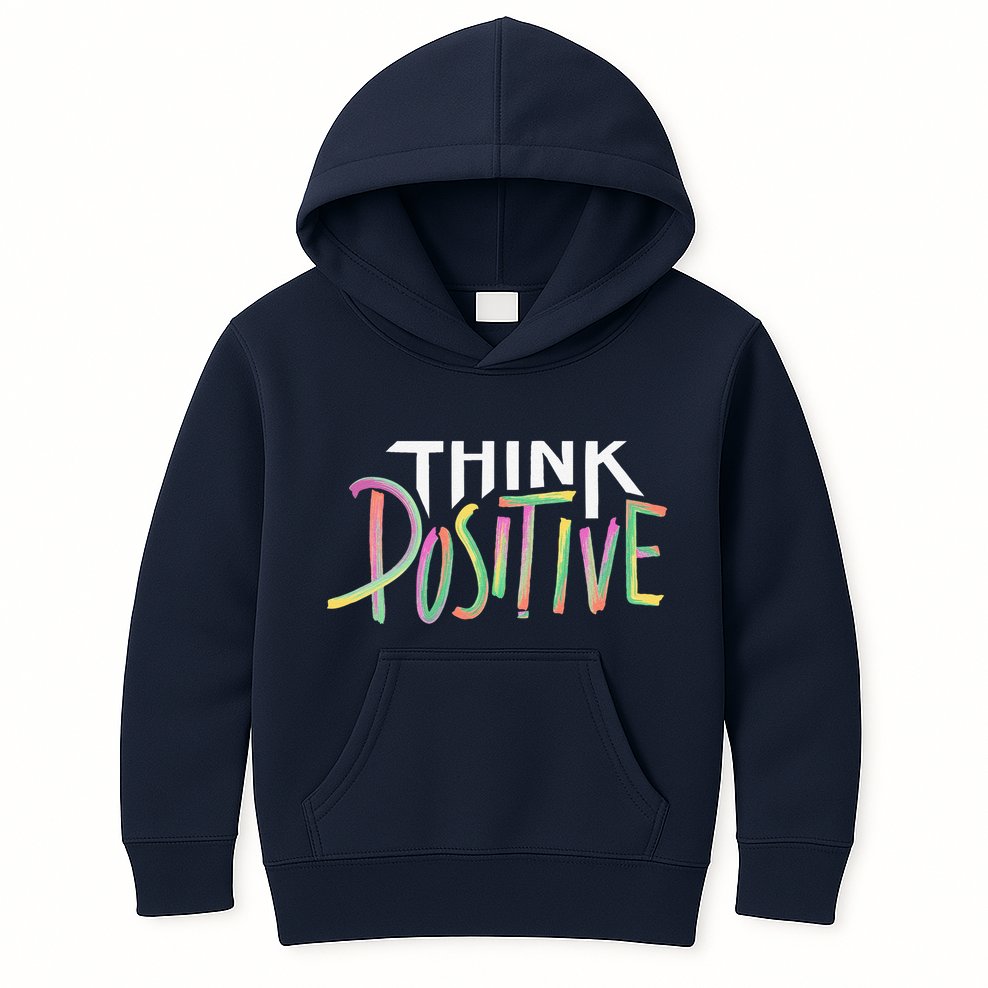 Think Positive Inspirational Kids Hoodie