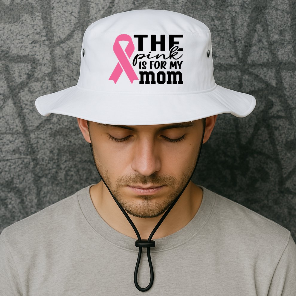 The Pink Is For My Mom Breast Cancer Awareness Bucket Hat