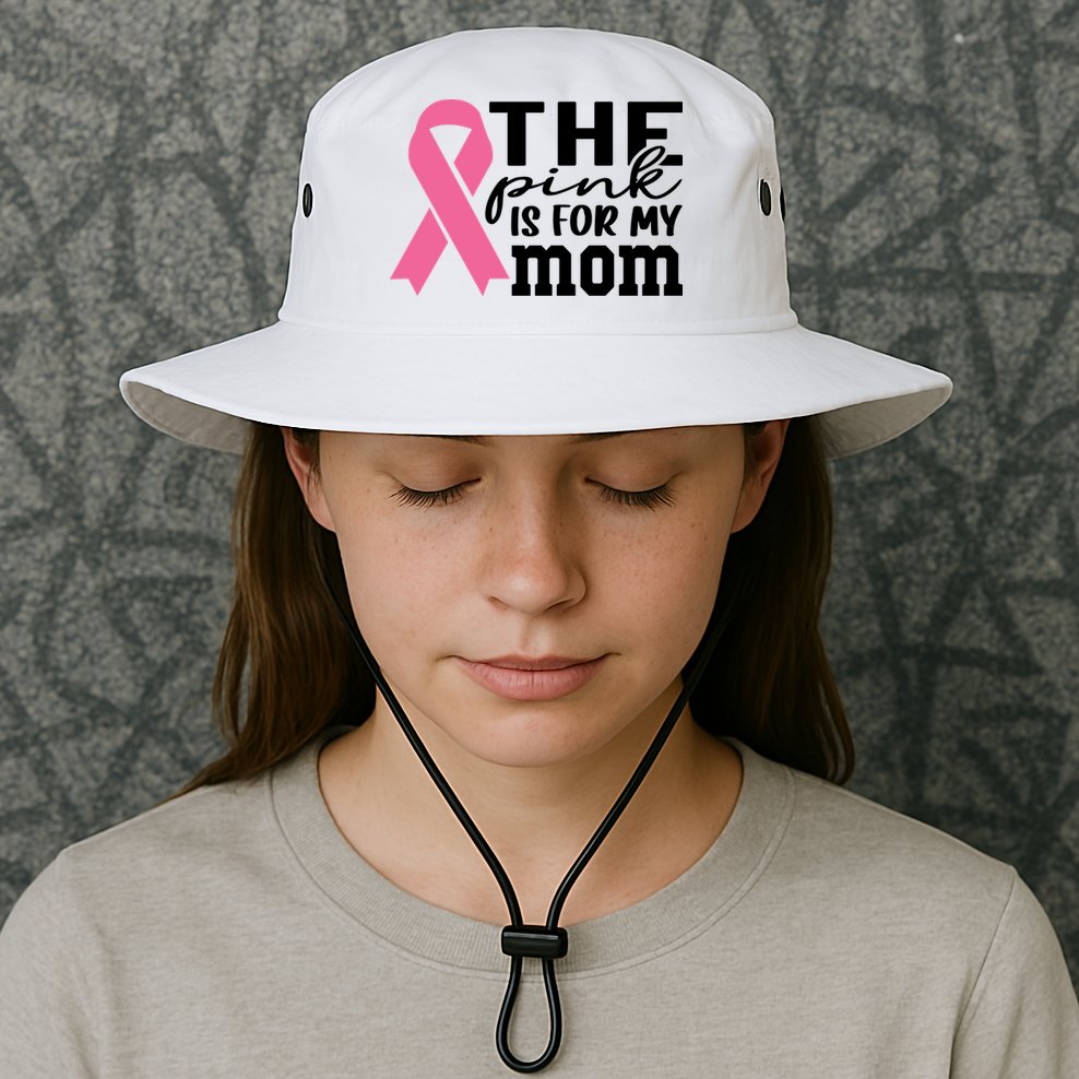 The Pink Is For My Mom Breast Cancer Awareness Bucket Hat