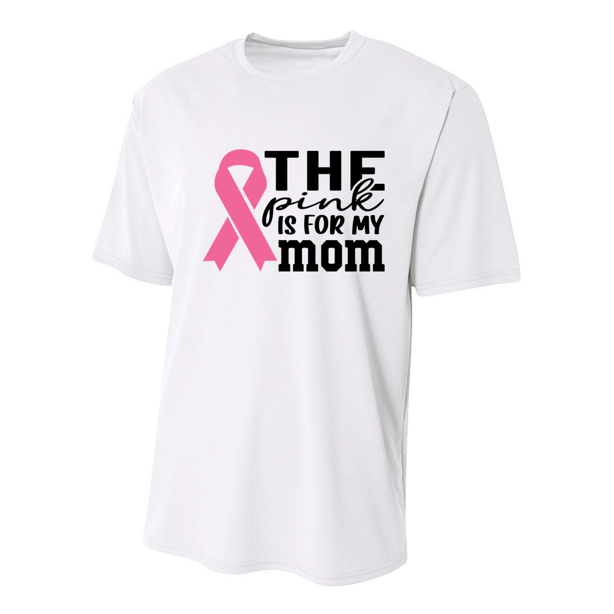 The Pink Is For My Mom Breast Cancer Awareness Youth Performance Sprint T-Shirt
