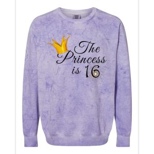 The Princes Is 16 Sweet Sixteen 16th Birthday Party Gifts Colorblast Crewneck Sweatshirt