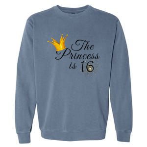 The Princes Is 16 Sweet Sixteen 16th Birthday Party Gifts Garment-Dyed Sweatshirt