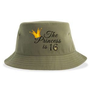 The Princes Is 16 Sweet Sixteen 16th Birthday Party Gifts Sustainable Bucket Hat