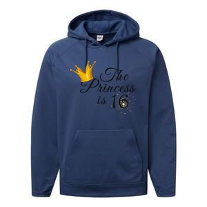 The Princes Is 16 Sweet Sixteen 16th Birthday Party Gifts Performance Fleece Hoodie