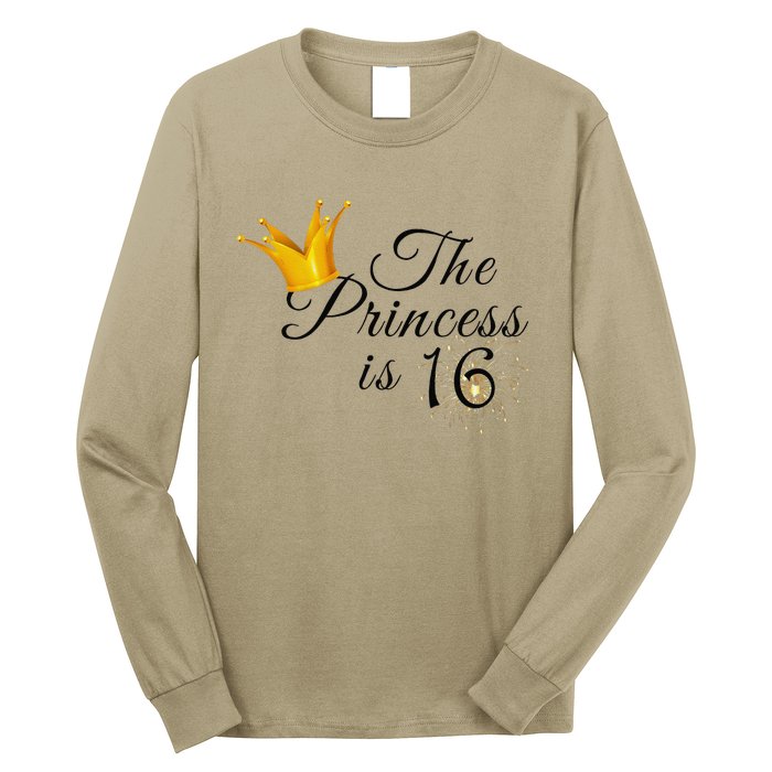 The Princes Is 16 Sweet Sixteen 16th Birthday Party Gifts Long Sleeve Shirt