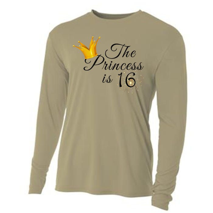 The Princes Is 16 Sweet Sixteen 16th Birthday Party Gifts Cooling Performance Long Sleeve Crew