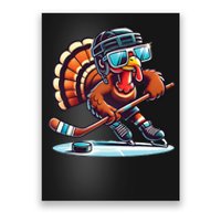 Turkey Playing Ice Hockey Happy Thanksgiving Turkey Day Poster