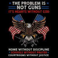 The Problem Is Not Guns ItS Hearts Without God 16 in Basic Backpack