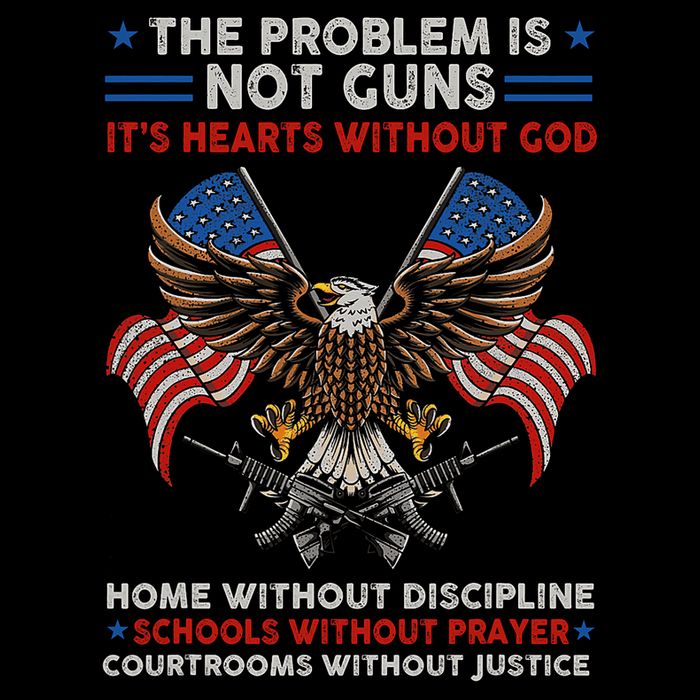 The Problem Is Not Guns ItS Hearts Without God 16 in Basic Backpack