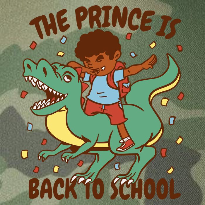 The Prince Is Back To School Dinosaur Dab Legacy Tie Dye Trucker Hat