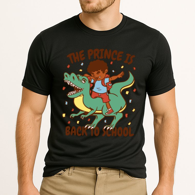The Prince Is Back To School Dinosaur Dab Performance Shirt
