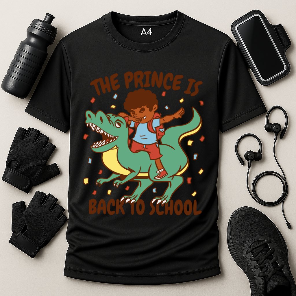 The Prince Is Back To School Dinosaur Dab Performance Shirt
