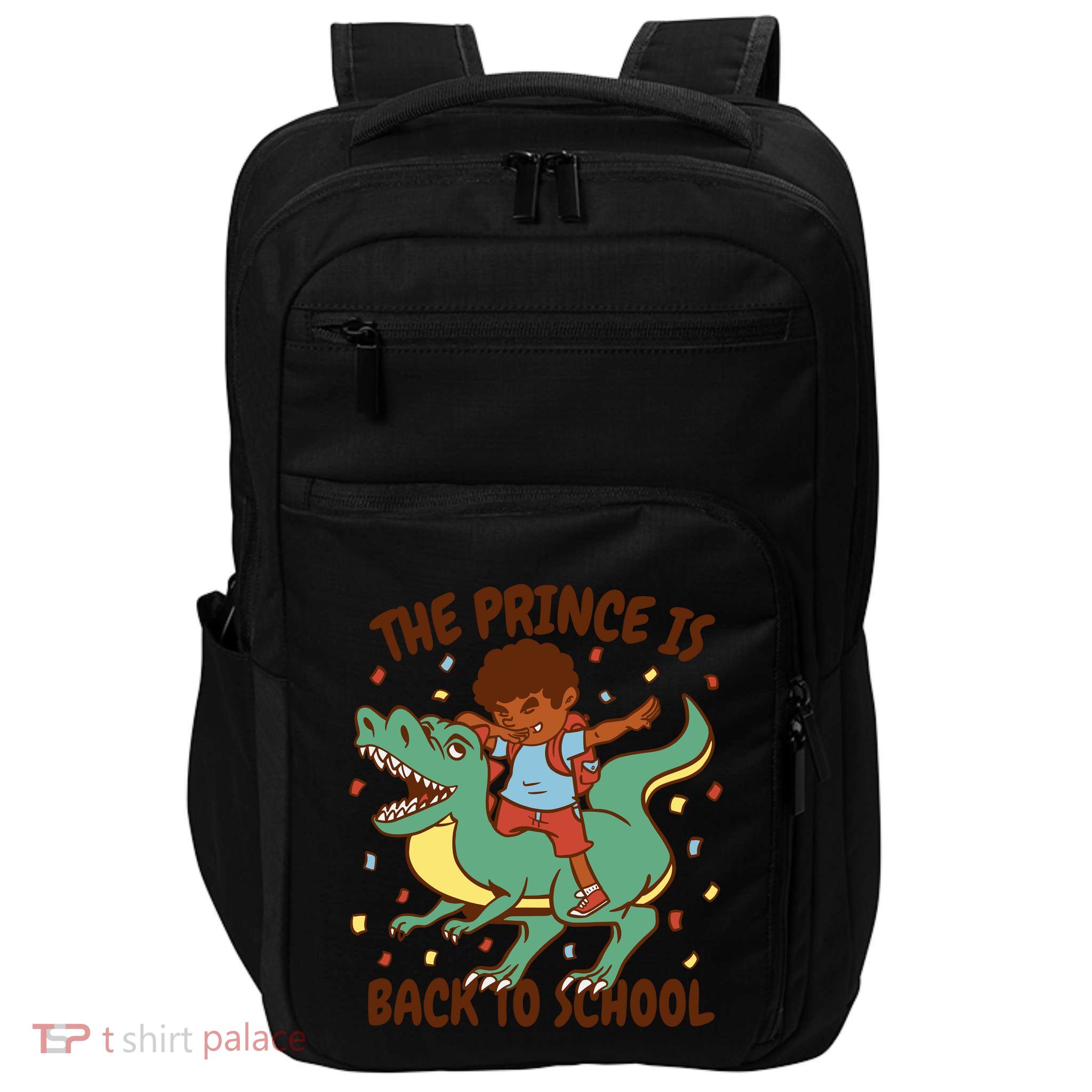 The Prince Is Back To School Dinosaur Dab Impact Tech Backpack