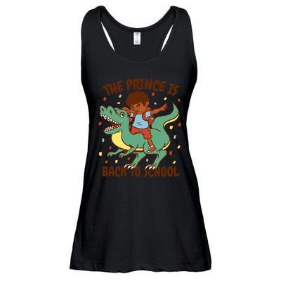 The Prince Is Back To School Dinosaur Dab Ladies Essential Flowy Tank