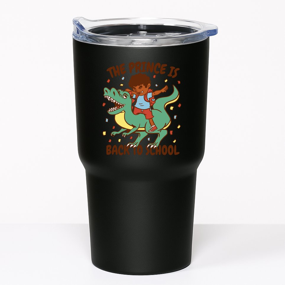 The Prince Is Back To School Dinosaur Dab Tumbler