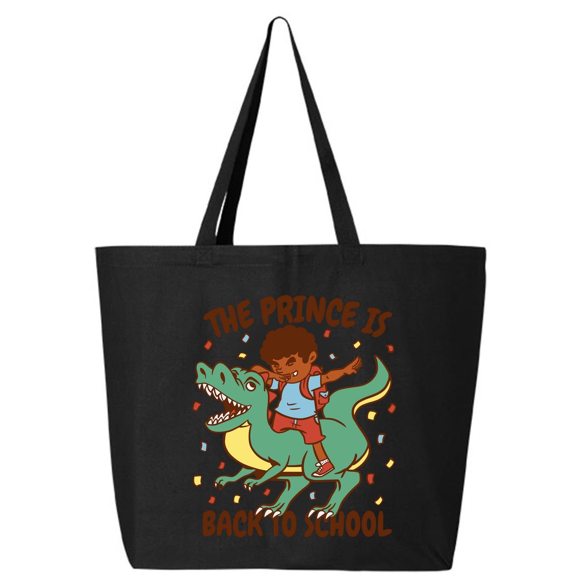 The Prince Is Back To School Dinosaur Dab 25L Jumbo Tote