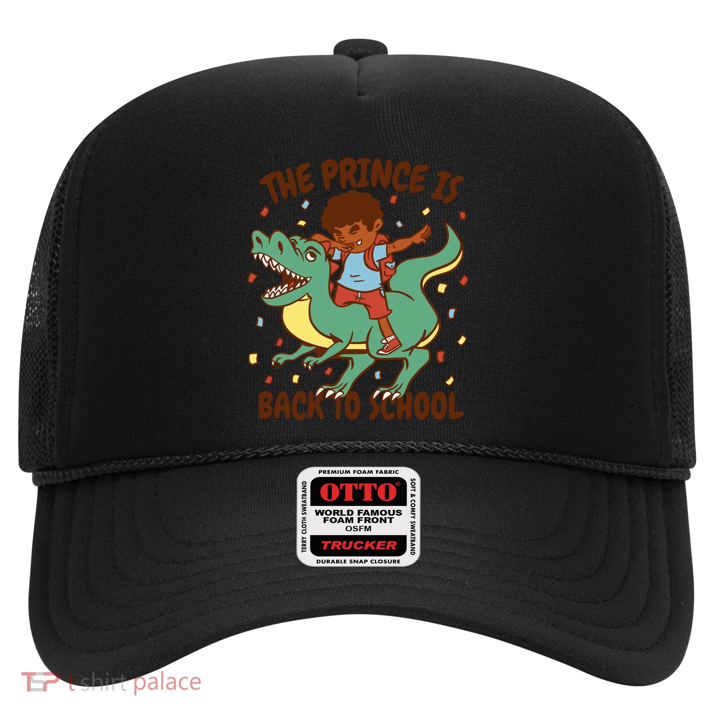 The Prince Is Back To School Dinosaur Dab Trucker Hat