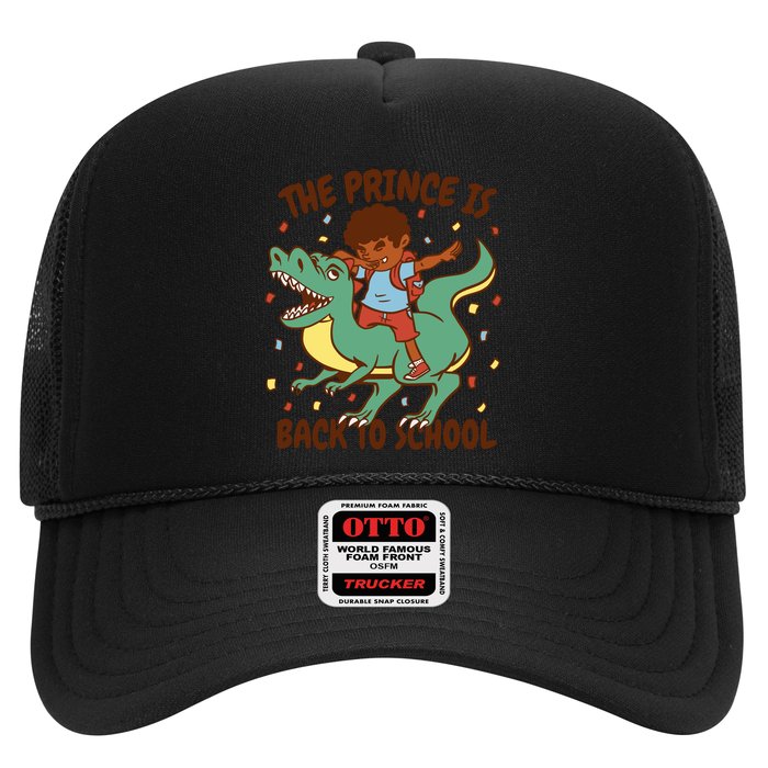 The Prince Is Back To School Dinosaur Dab Trucker Hat