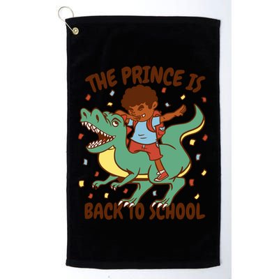 The Prince Is Back To School Dinosaur Dab Golf Towel