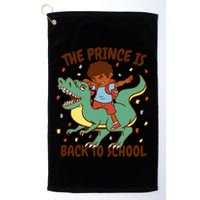 The Prince Is Back To School Dinosaur Dab Golf Towel