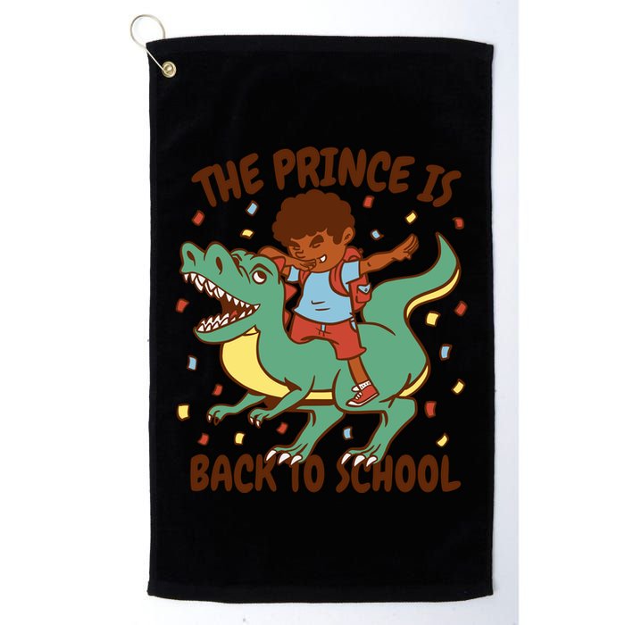 The Prince Is Back To School Dinosaur Dab Golf Towel