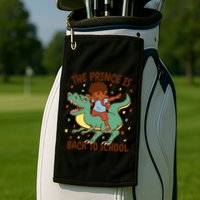 The Prince Is Back To School Dinosaur Dab Golf Towel