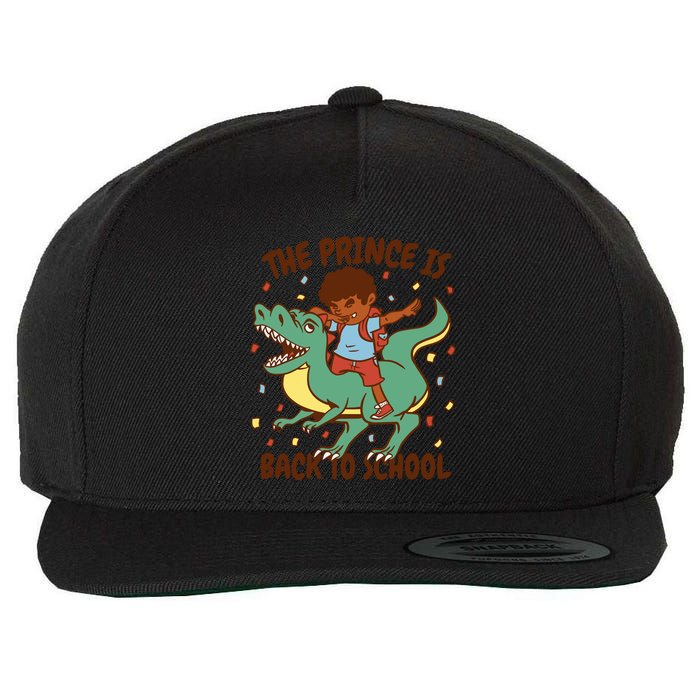 The Prince Is Back To School Dinosaur Dab Wool Snapback Cap
