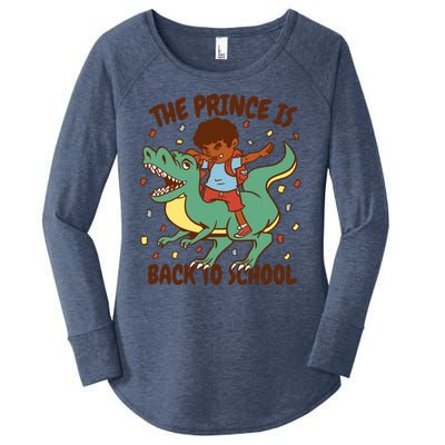 The Prince Is Back To School Dinosaur Dab Women's Perfect Tri Tunic Long Sleeve Shirt