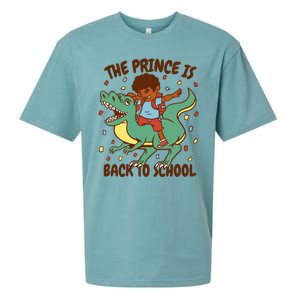 The Prince Is Back To School Dinosaur Dab Sueded Cloud Jersey T-Shirt