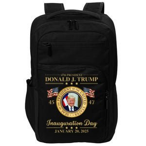 Trump Photo Inauguration Day January 2025 Usa Flag Formal Impact Tech Backpack