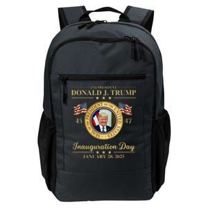 Trump Photo Inauguration Day January 2025 Usa Flag Formal Daily Commute Backpack