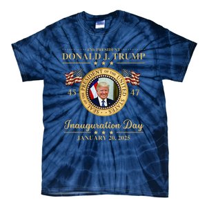 Trump Photo Inauguration Day January 2025 Usa Flag Formal Tie-Dye T-Shirt