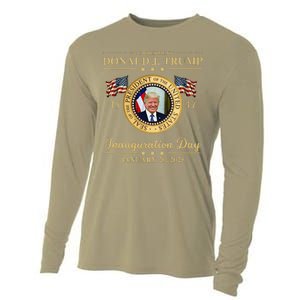 Trump Photo Inauguration Day January 2025 Usa Flag Formal Cooling Performance Long Sleeve Crew