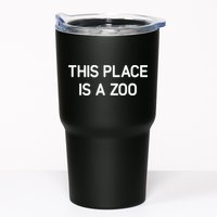 This Place Is A Zoo Funny Jokes Sarcastic Tumbler