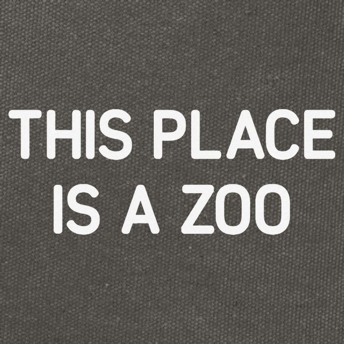 This Place Is A Zoo Funny Jokes Sarcastic Cotton Canvas Backpack