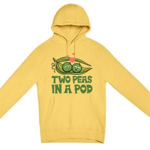 Two Peas In A Pod Valentines Day In Love Vegan Vegetables Gift Premium Pullover Hoodie