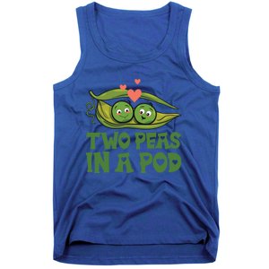 Two Peas In A Pod Valentines Day In Love Vegan Vegetables Gift Tank Top