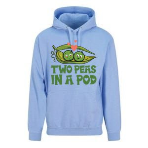 Two Peas In A Pod Valentines Day In Love Vegan Vegetables Gift Unisex Surf Hoodie